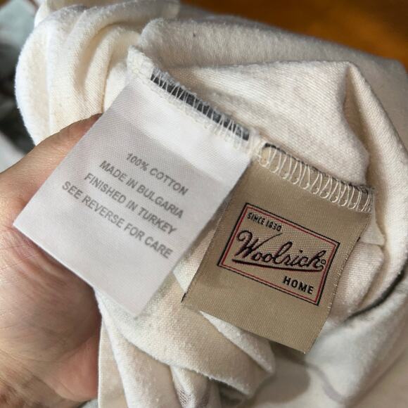 Woolrich full flannel flat sheet 2 pillow cases moose cabin forest rustic - Picture 3 of 5